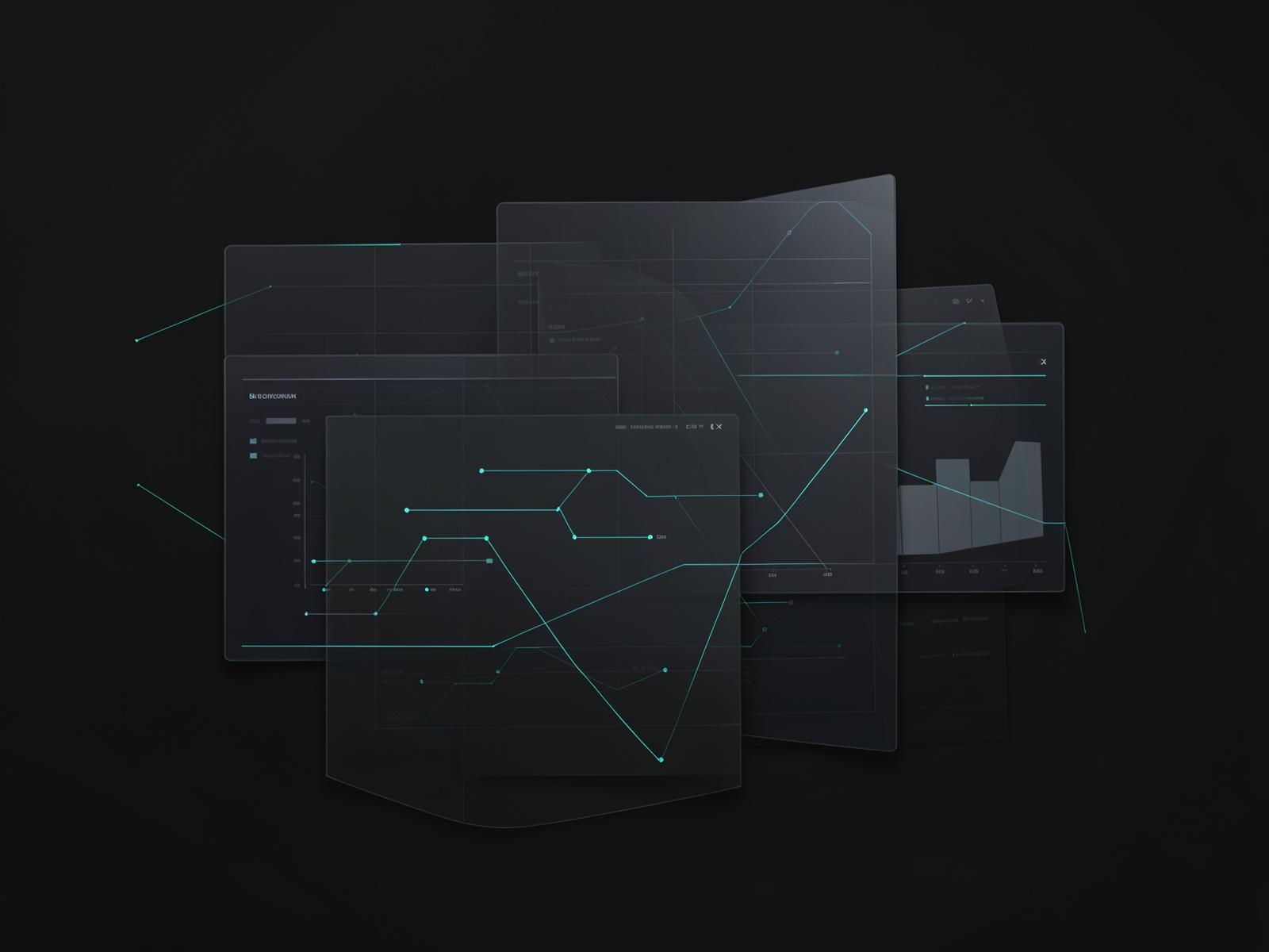 Abstract illustration of layered campaign dashboards and account structure diagrams